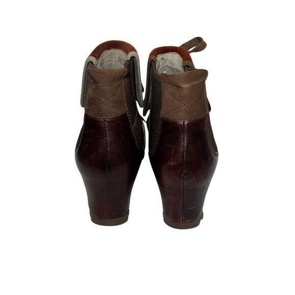 Merrell Cinnamon Smooth Brown Leather Wedge Bootie Ankle Boots Women's 10 - Picture 4 of 7